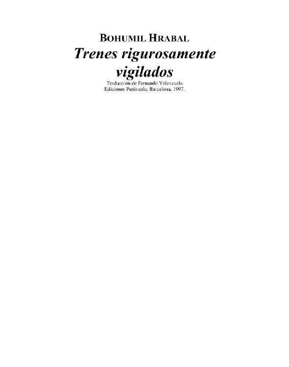 Portada de Trenes rigurosamente vigilados
